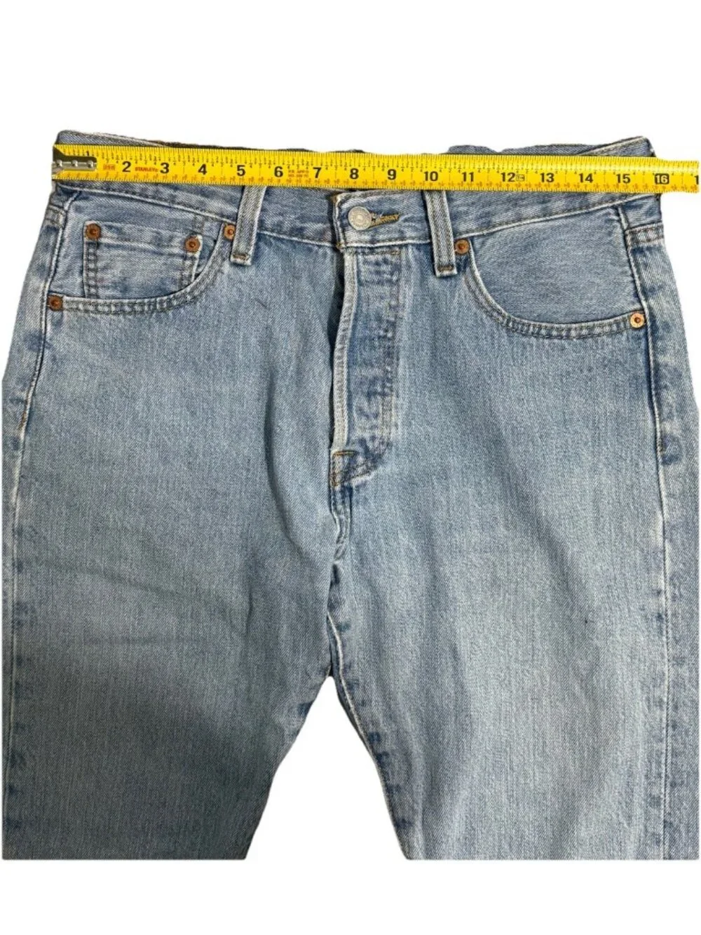 Levis Jeans Mens 30x30 Blue 501 Button Fly Regular Straight American Denim Pants